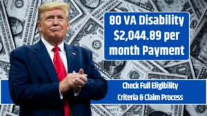 80 VA Disability $2,044.89 per month Payment